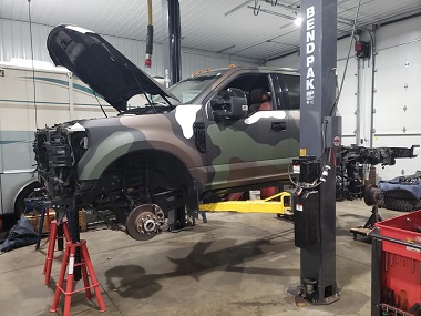 2018 Ford Truck Build in Shop